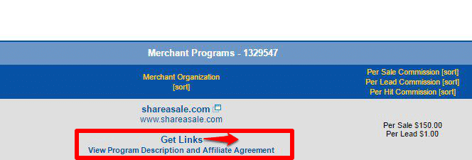Sharesale affiliate referral link