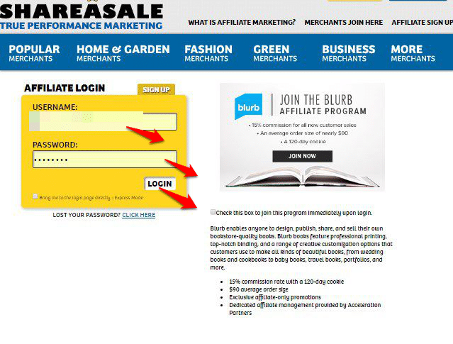 Sharesale affiliate login