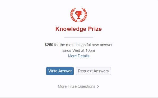 how to find knowledge prize questions