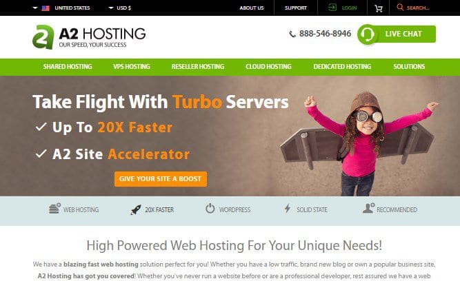 A2 Hosting is fastest web hosting company