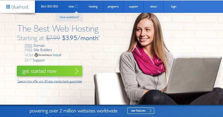 bluehost is the Best domain registrar for WordPress