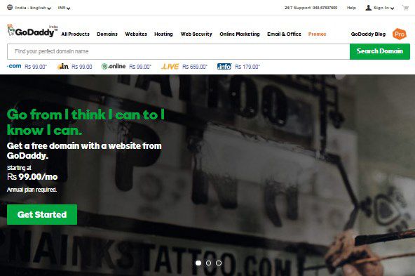 Godaddy is the Best domain registrar for Business