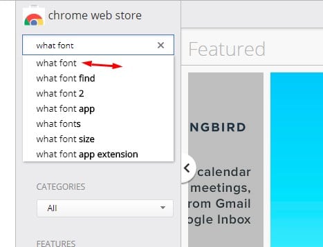 whatfont chrome