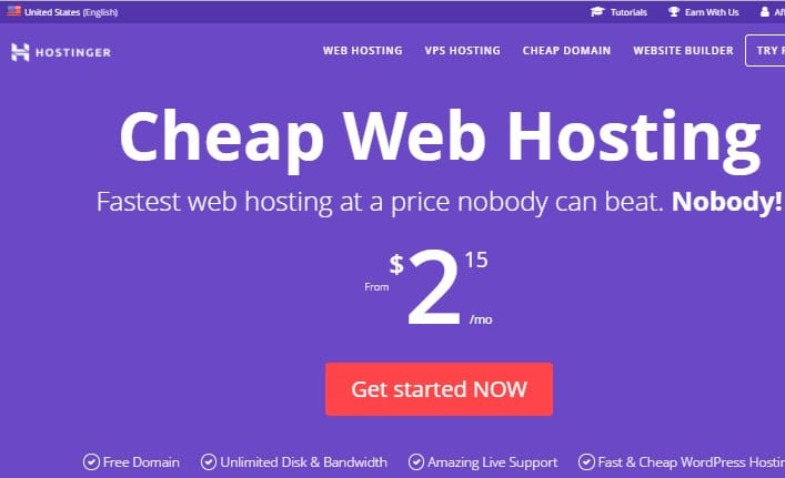 Best black friday hosting deal - hostinger