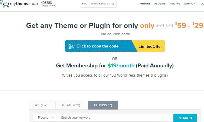 Mythemeshop offer page