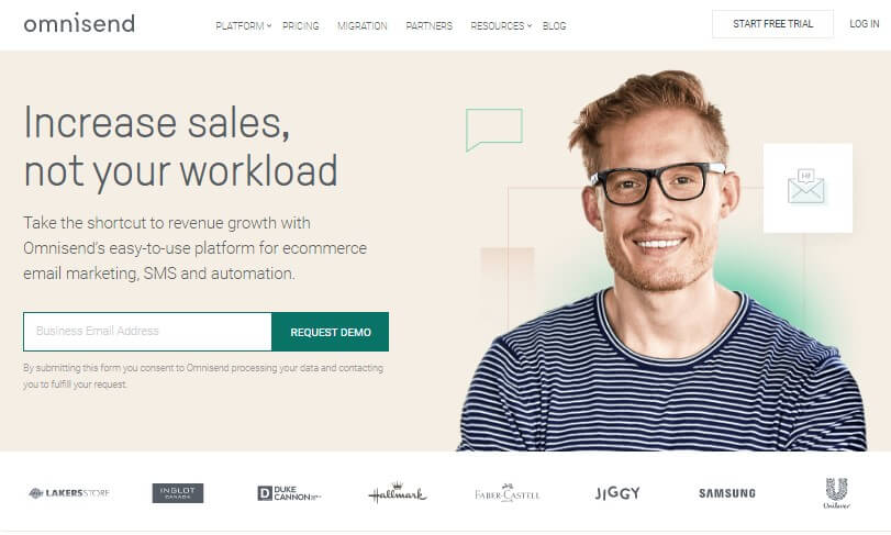 omnisend is the best email marketing tools for startups