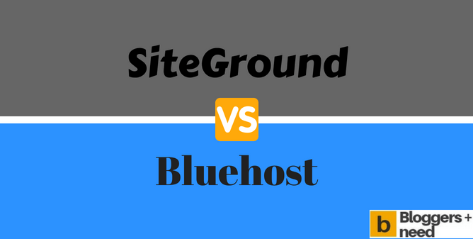 Siteground vs bluehost comparison to find the better one