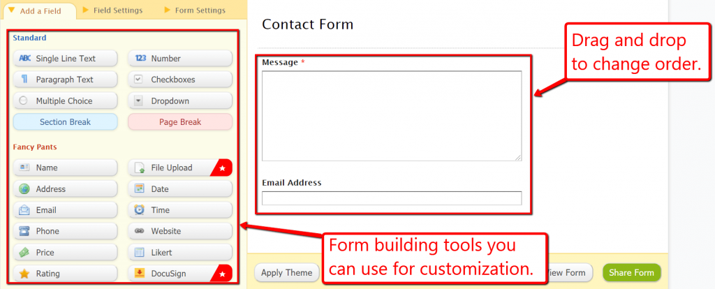 wufoo contact form