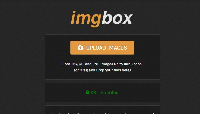 Free image hosting site - imgbox