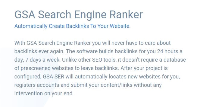 Gsa search engine ranker product image