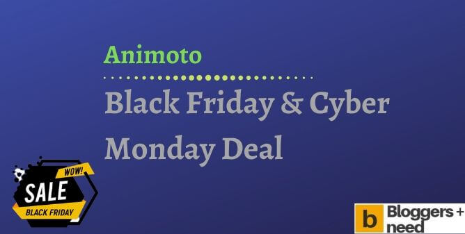 Animoto black friday cyber monday deal