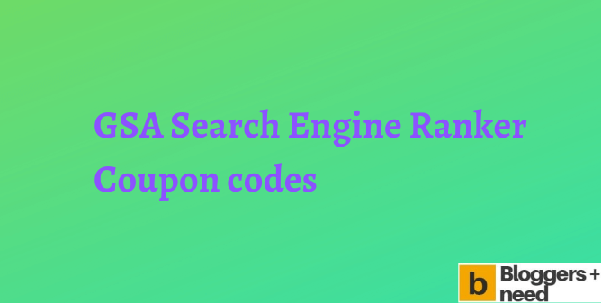 GSA Search Engine Ranker Coupon Codes