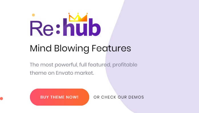 Rehub - best affiliate wordpress theme for blog