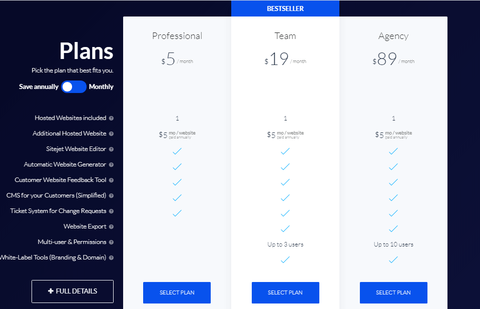 Pricing and plans