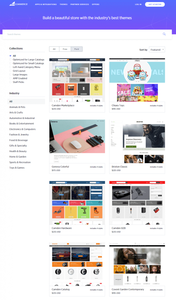 bigcommerce theme store