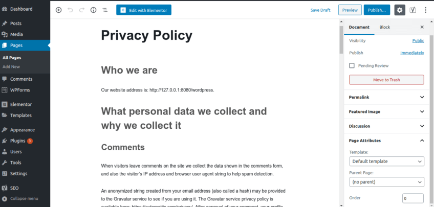 privacy policy creator