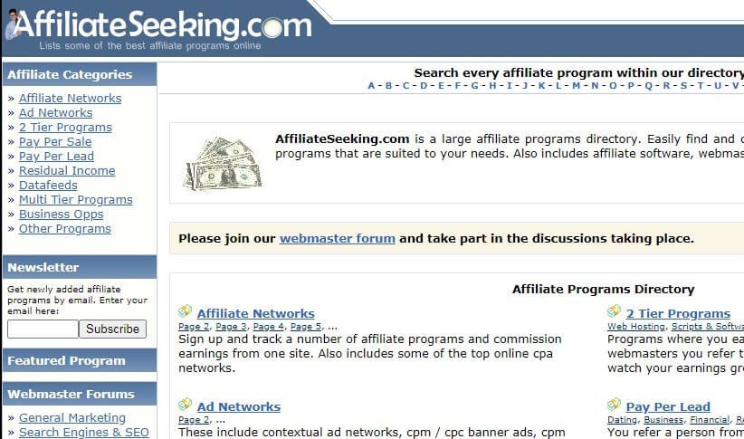 Affiliate seeking forum
