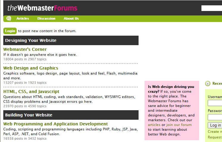 webmaster forum