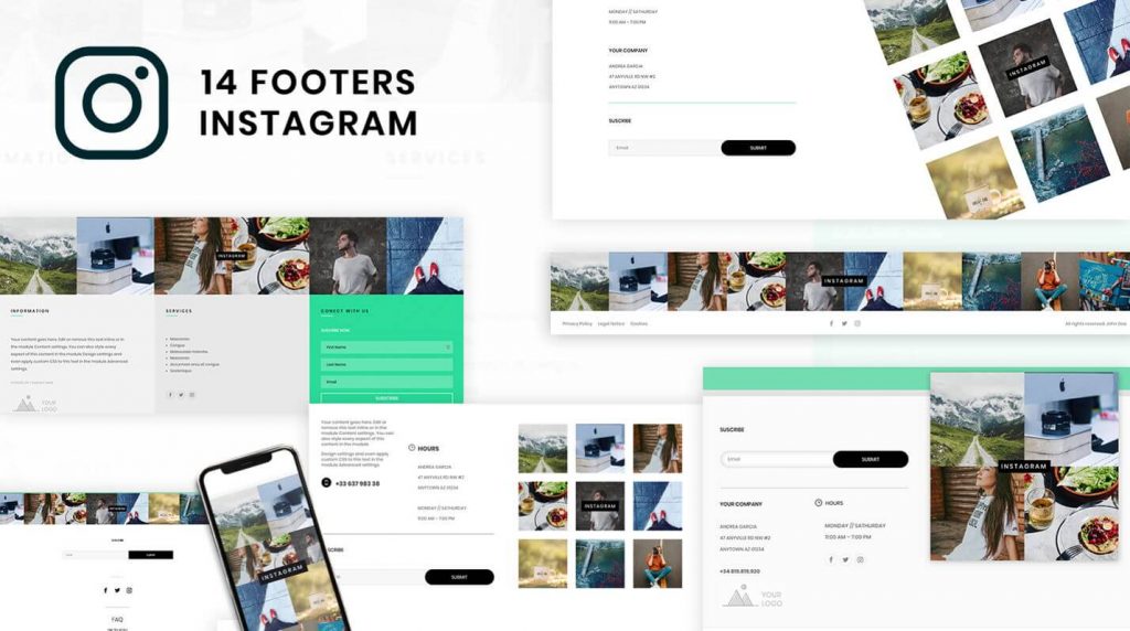 Instagram Footer Design