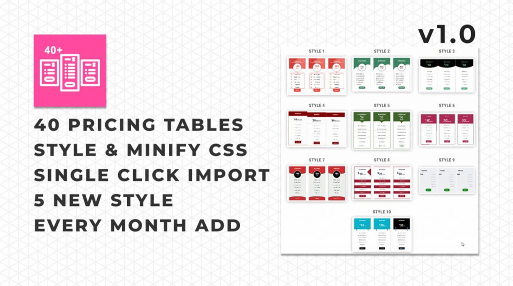 Divi pricing tables pack