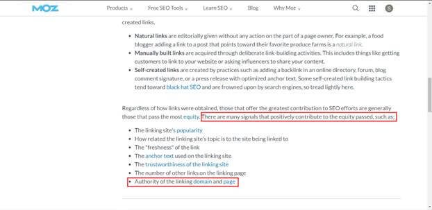 Domain authority explained by moz