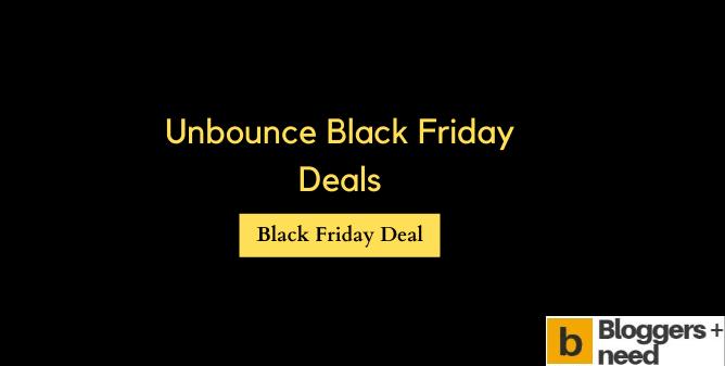 Unbounce black friday deals