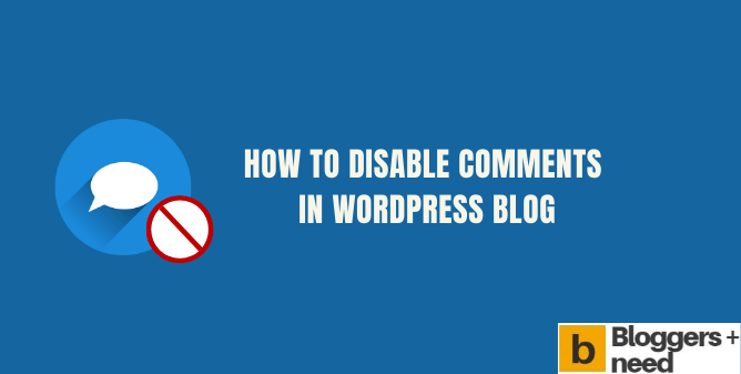 Disable comments in wordpress blog