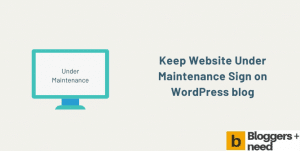 Website under Maintenance Sign on WordPress