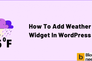 How to Add Weather Widget in WordPress