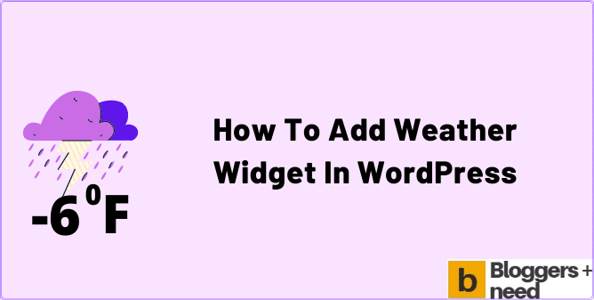 How to add weather widget in wordpress