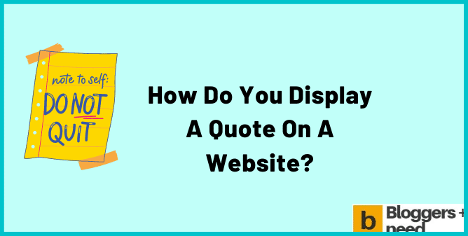 How to display quotes in wordpress