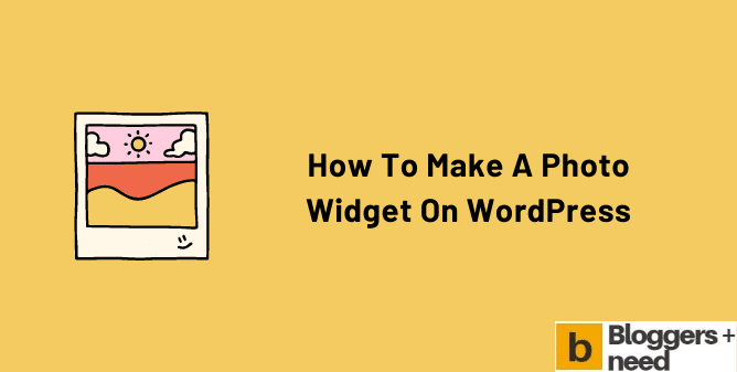 How to make a photo widget on wordpress