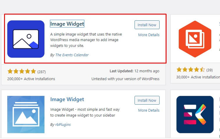 image widget plugin