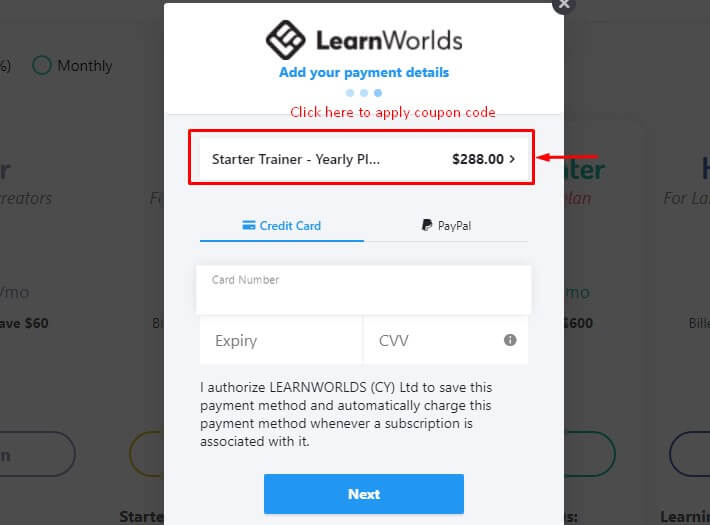 Paying LearnWorlds