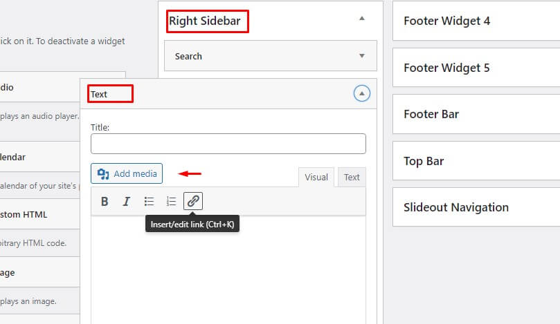 Right sidebar_text widget