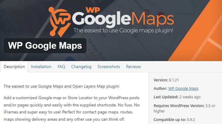 Wp google maps plugin