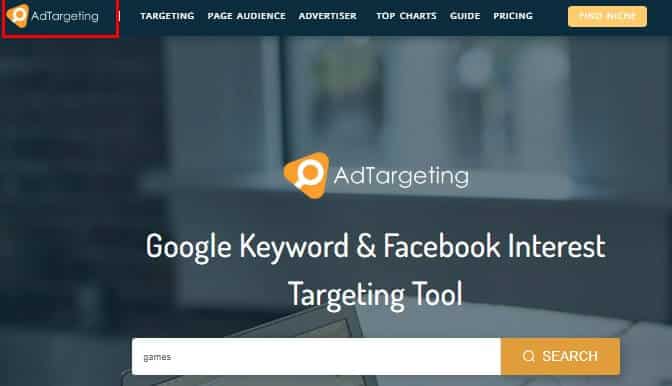 Adtargeting io's homepage