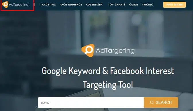 Adtargeting. Io dashboard and audience search interface