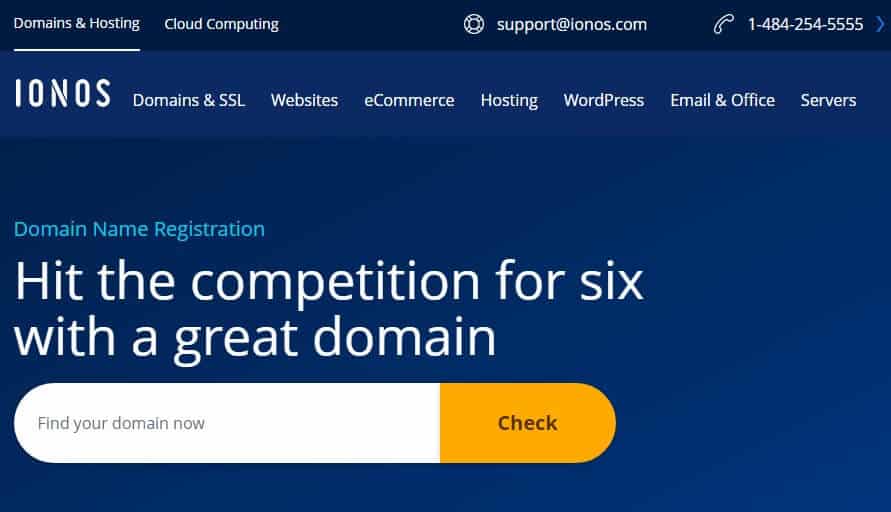 Ionos is the  best domain registrar for Shopify