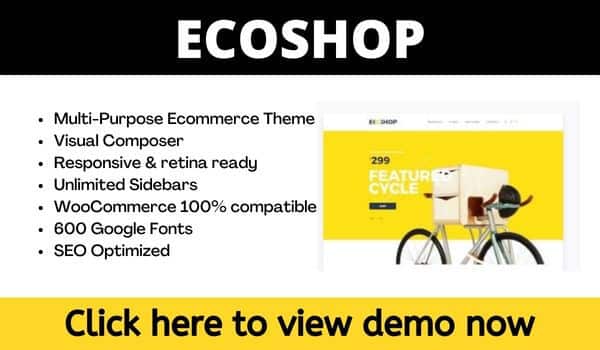 Ecoshop ecommerce theme WordPress