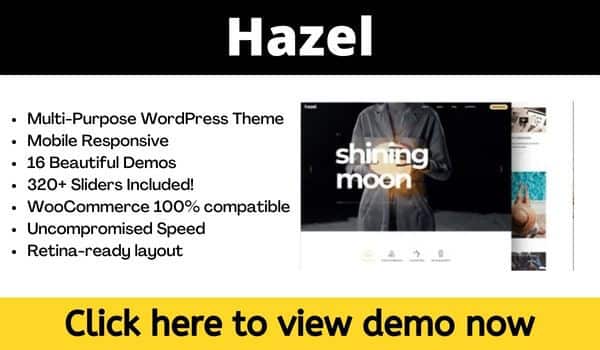 Hazel ecommerce theme WordPress