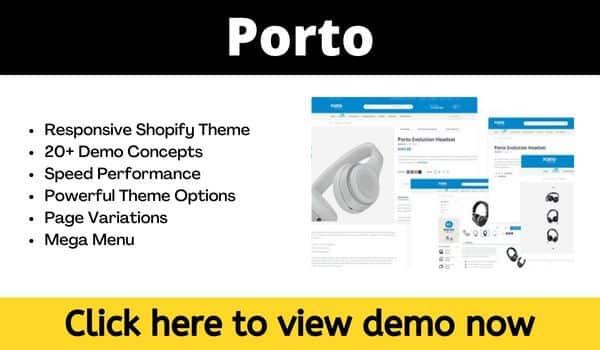 Porto is top Shopify ecommerce theme