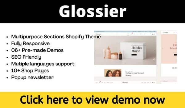 Glossier shopify theme