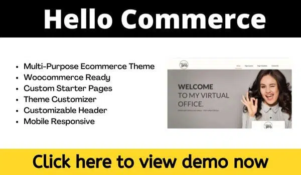 Hello commerce wordpress theme