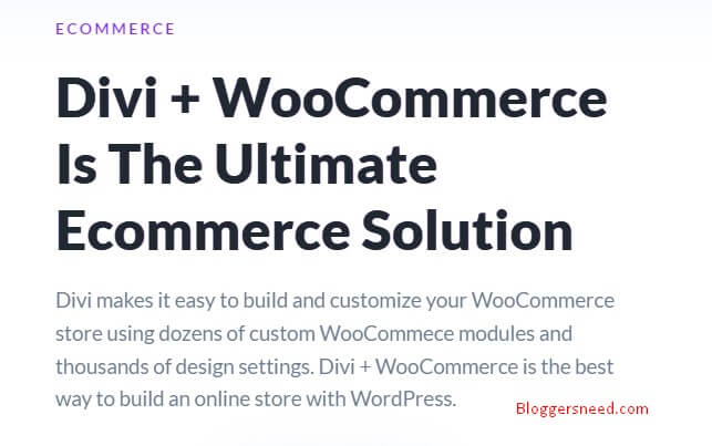 Divi woocommerce