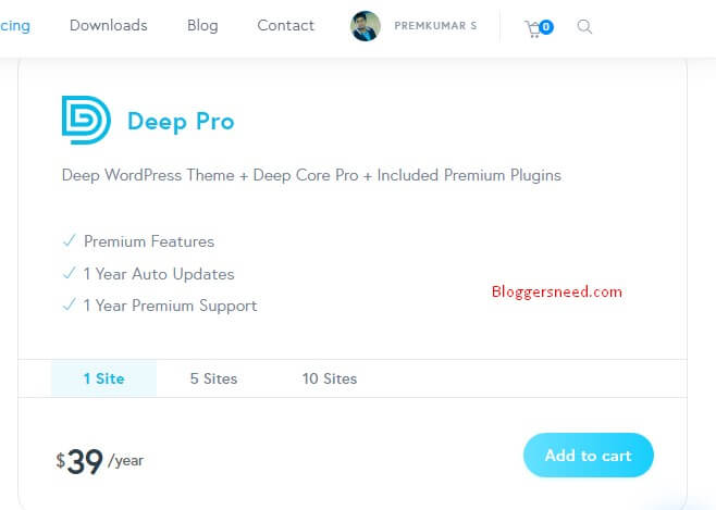 deep pro add to cart