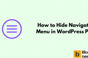 How to Hide Navigation Menu in WordPress Page