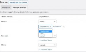 wordpress hide page from menu
