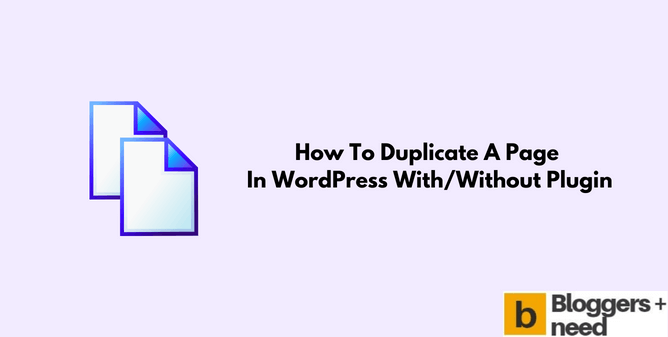 How to duplicate a page in wordpress without plugin - with too