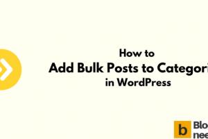 How to Add Bulk Posts to categories in WordPress